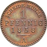 Reverse 1 Pfennig 1858 A