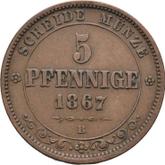 Reverse 5 Pfennig 1867 B
