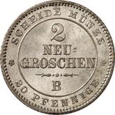 Reverse 2 Neu Groschen 1866 B