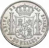 Reverse 20 Reales 1864