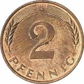 Obverse 2 Pfennig 1989 G