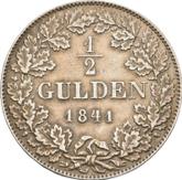 Reverse 1/2 Gulden 1841