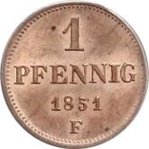 Reverse 1 Pfennig 1851 F
