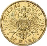 Reverse 20 Mark 1896 A Saxe-Weimar-Eisenach