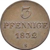 Reverse 3 Pfennig 1832 S