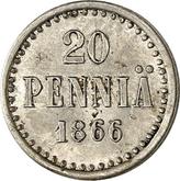 Obverse 20 Pennia 1866 Pattern
