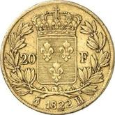 Reverse 20 Francs 1822 H