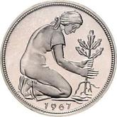 Reverse 50 Pfennig 1967 J
