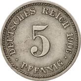 Obverse 5 Pfennig 1906 D