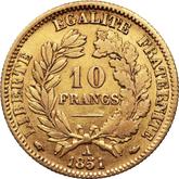 Reverse 10 Francs 1851 A