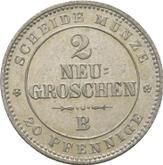 Reverse 2 Neu Groschen 1865 B
