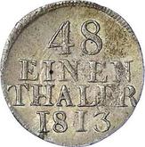 Reverse 1/48 Thaler 1813 S