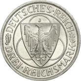 Obverse 3 Reichsmark 1930 J Rhineland Liberation