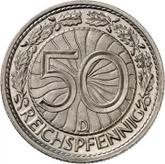 Reverse 50 Reichspfennig 1927 D