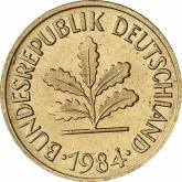 Reverse 5 Pfennig 1974 G