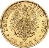 Reverse 20 Mark 1875 D Bayern