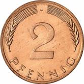 Obverse 2 Pfennig 1975 J