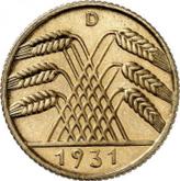 Reverse 10 Reichspfennig 1931 D