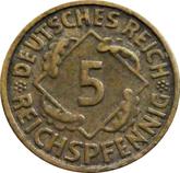 Obverse 5 Reichspfennig 1935 D