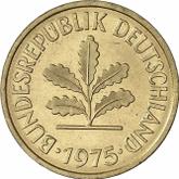 Reverse 5 Pfennig 1975 G