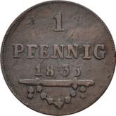 Reverse 1 Pfennig 1835