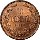 Reverse 10 Pennia 1913