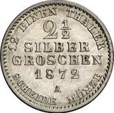 Reverse 2-1/2 Silber Groschen 1872 A