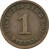 Obverse 1 Pfennig 1907 J