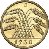 Reverse 10 Reichspfennig 1930 G