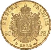 Reverse 50 Francs 1866 BB
