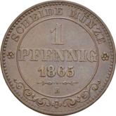Reverse 1 Pfennig 1865 B