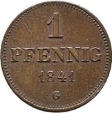 Reverse 1 Pfennig 1841 G