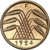 Reverse 5 Reichspfennig 1924 F