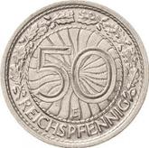 Reverse 50 Reichspfennig 1932 E