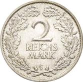 Reverse 2 Reichsmark 1931 G