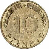 Obverse 10 Pfennig 1977 G