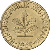 Reverse 5 Pfennig 1969 J