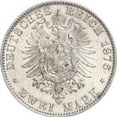 Reverse 2 Mark 1876 E Saxony