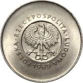 Obverse 10 Zlotych 1969 MW JJ 30 years of Polish People's Republic