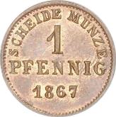 Reverse 1 Pfennig 1867