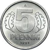 Obverse 5 Pfennig 1981 A