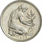 Reverse 50 Pfennig 1975 J