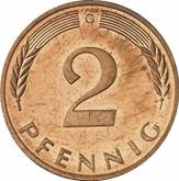Obverse 2 Pfennig 1992 G