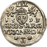 Reverse 3 Groszy (Trojak) 1593 Lithuania