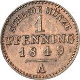 Reverse 1 Pfennig 1849 A