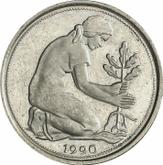 Reverse 50 Pfennig 1990 J