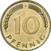Obverse 10 Pfennig 1968 J
