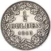 Reverse 1/2 Gulden 1863