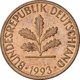 Reverse 1 Pfennig 1993 D