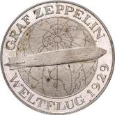 Reverse 5 Reichsmark 1930 A Zeppelin